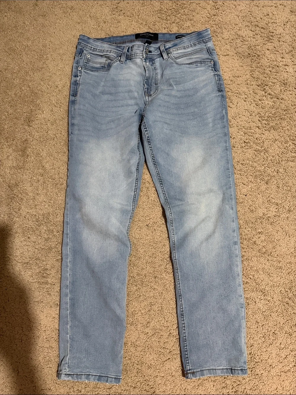 Kenneth Cole Light Blue Slim Straight Jeans